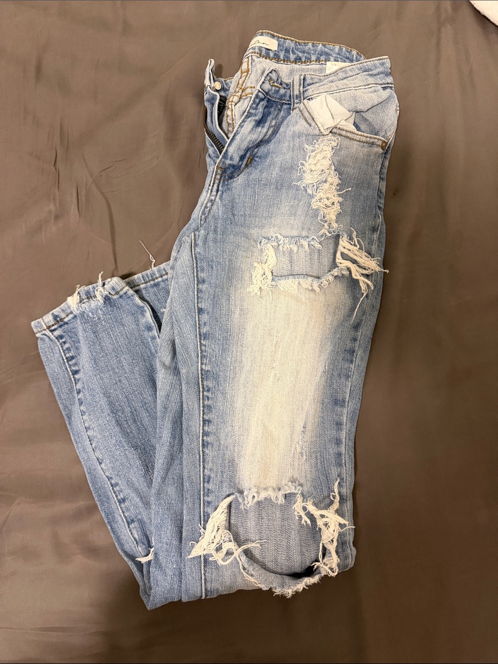 KanCan Light Blue Distressed Boyfriend Jeans
